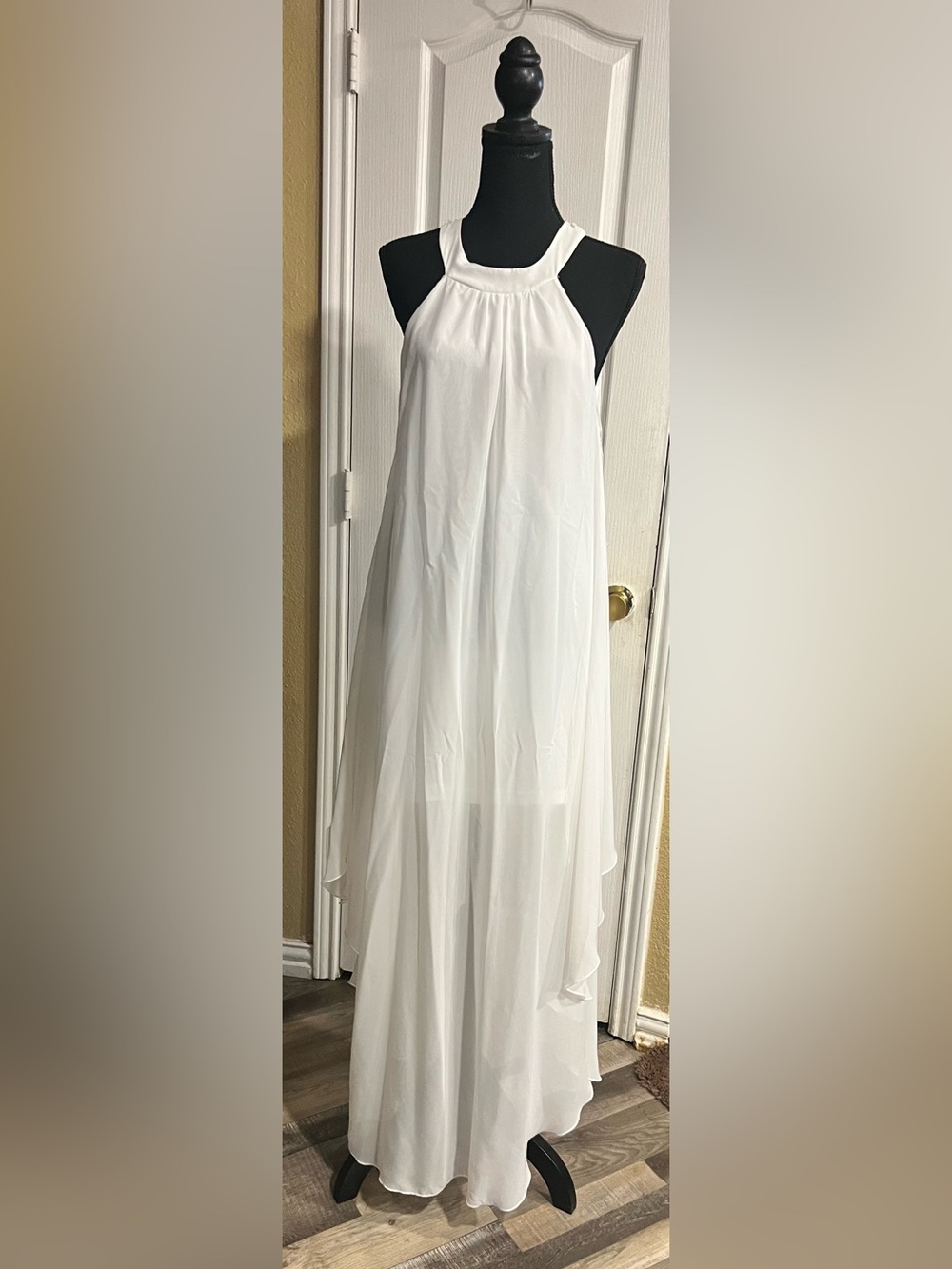 Charlotte Russe White Halter Maxi Dress